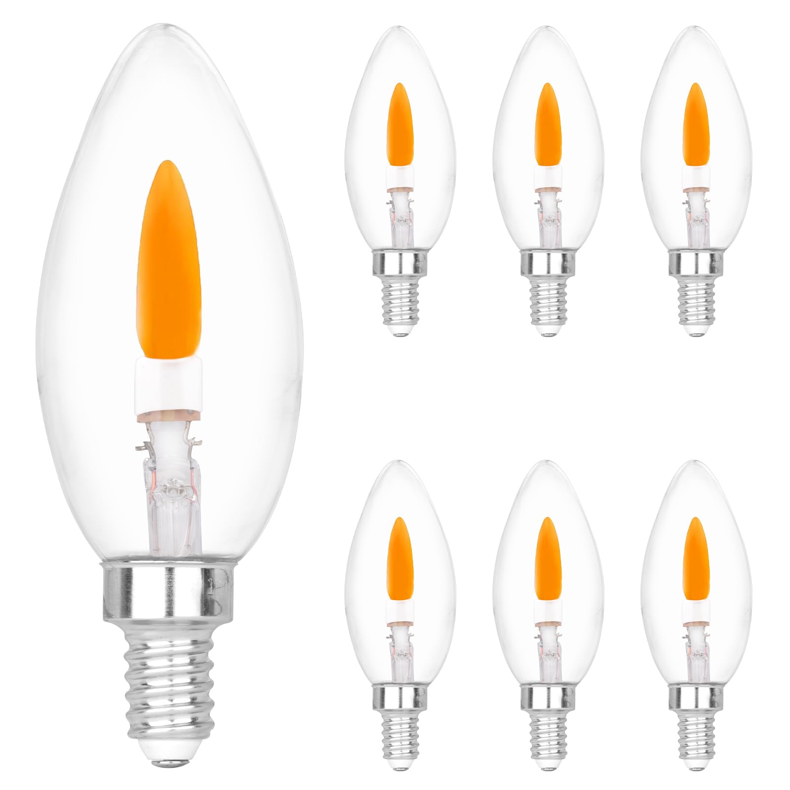 HEWA-Tech E12 flame-tip bulb for candlelike ambience in chandeliers