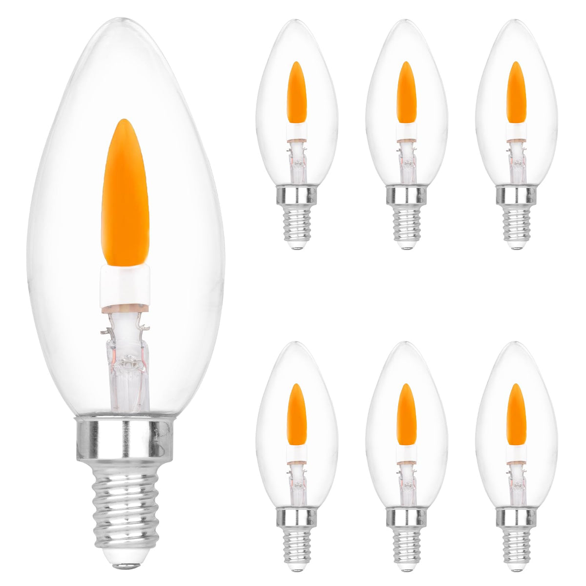 HEWA-Tech E12 flame-tip bulb for candlelike ambience in chandeliers