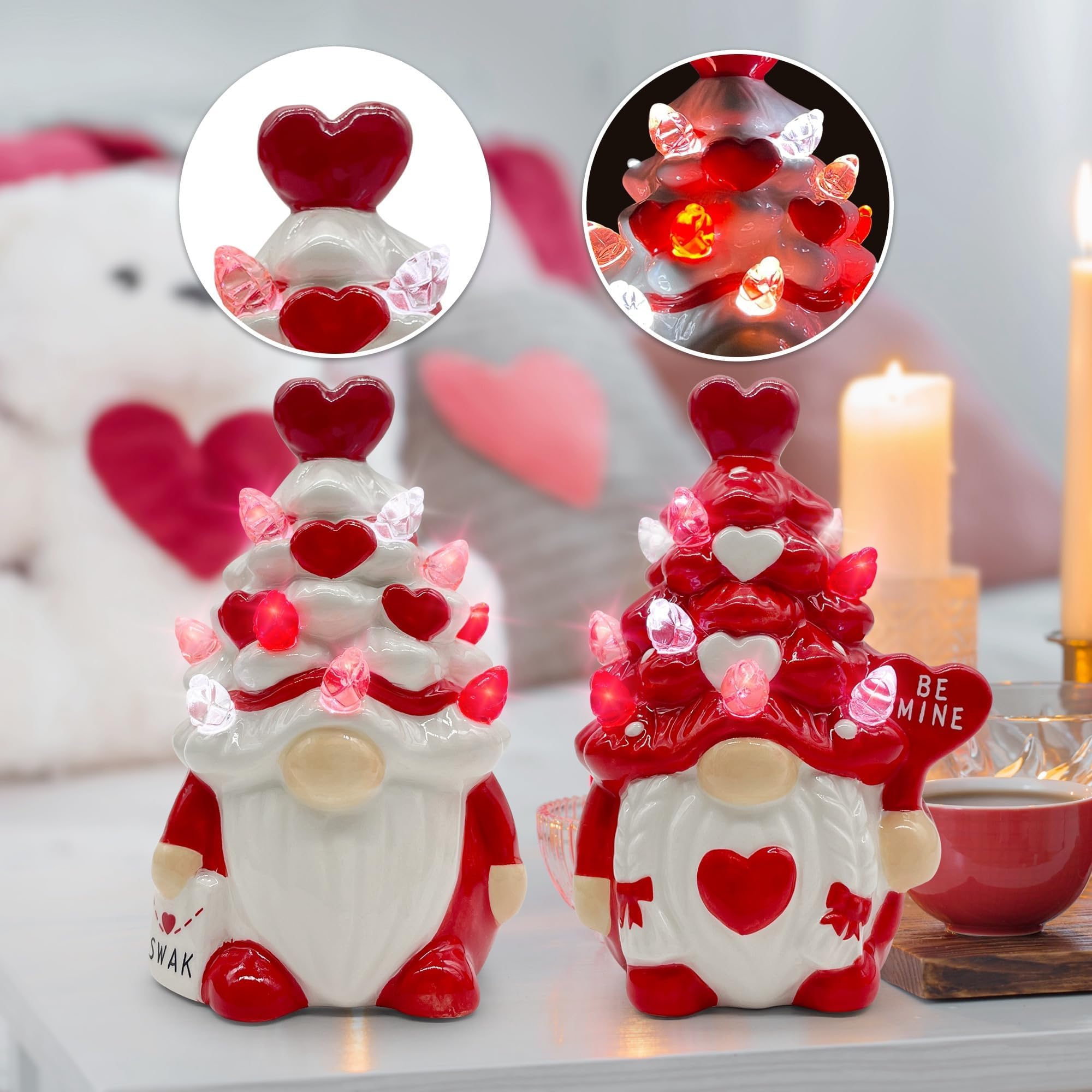 Hexagram Valentines decor collection for cohesive Valentine ambiance