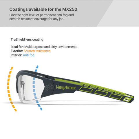 HexArmor MX250 lightweight frame ideal for cycling and outdoor tasks