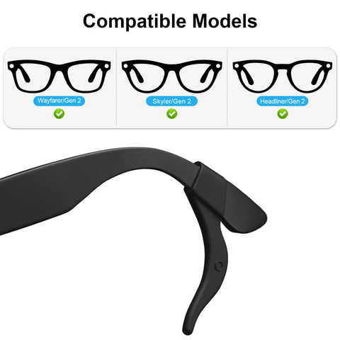 Hexasider Ray-Ban-compatible ear tips demonstrate anti-slip grip for active use.