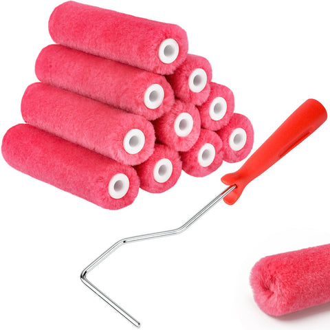 HexDorn 4-inch mohair roller cover delivers smooth, lint-free finishes for cabinets and walls.