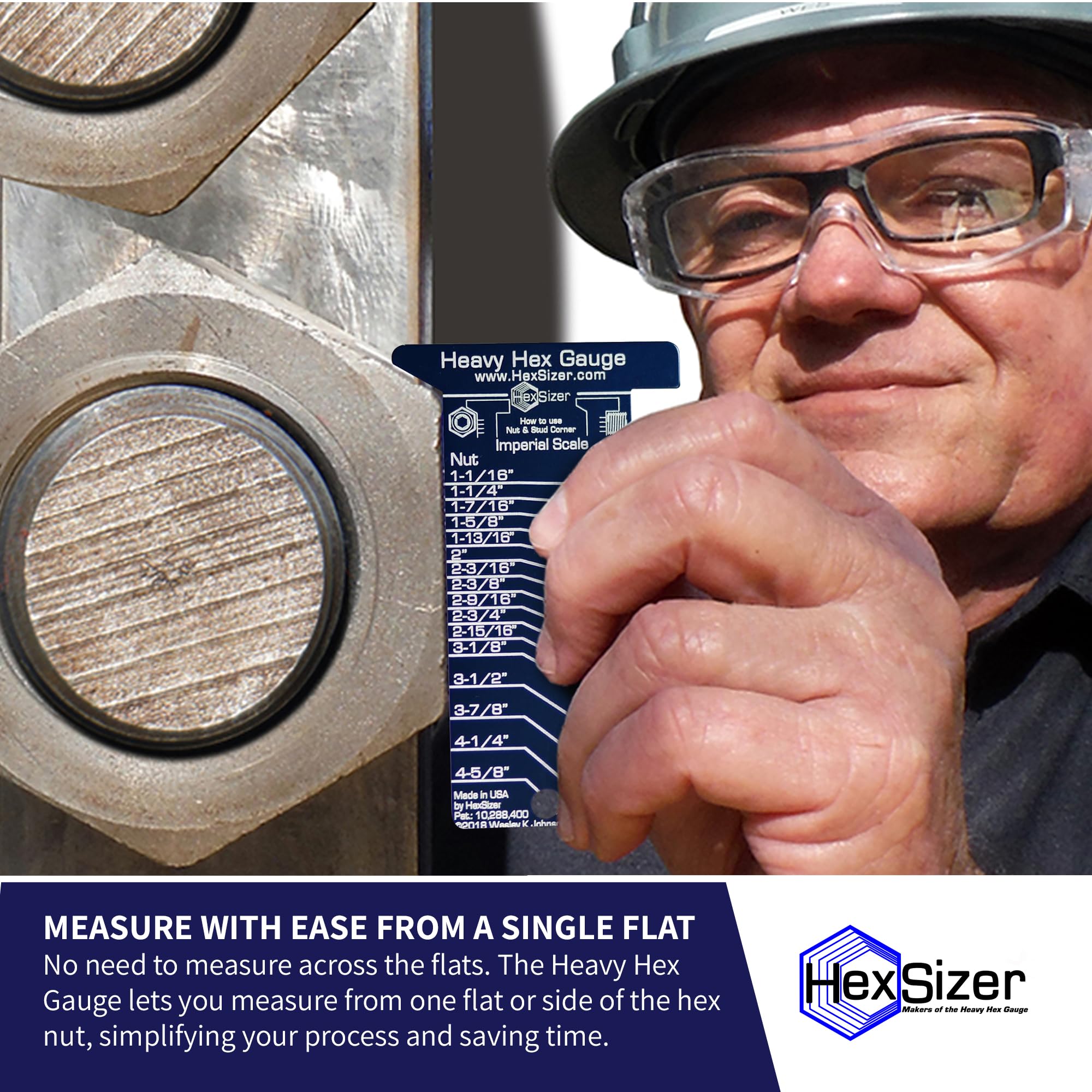 HexSizer compact portable tool with easy-access tether.