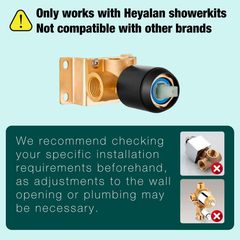 Heyalan shower head and handle set in matte black for modern bathroom style.