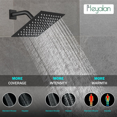 Heyalan SUS304 stainless steel finish resists tarnish and rust for durability.