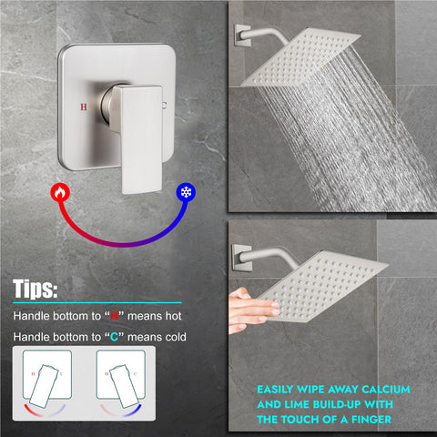 Heyalan swivel-ball showerhead lets you adjust angle for personalized comfort.