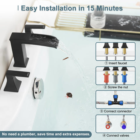 HEYMYTAP pre-installed pex supply hose eases installation