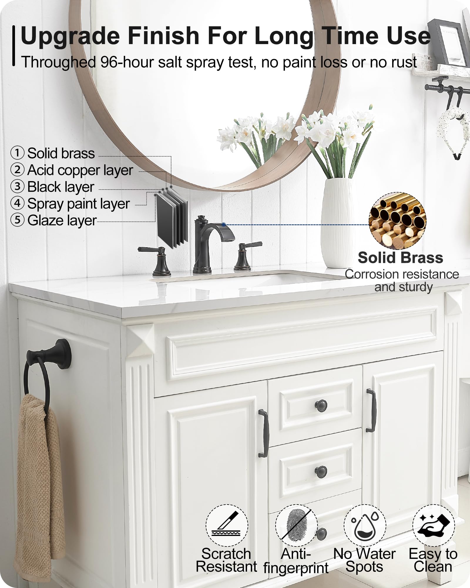 HEYMYTAP Oil Rubbed Bronze finish offering durable, fingerprint-resistant elegance