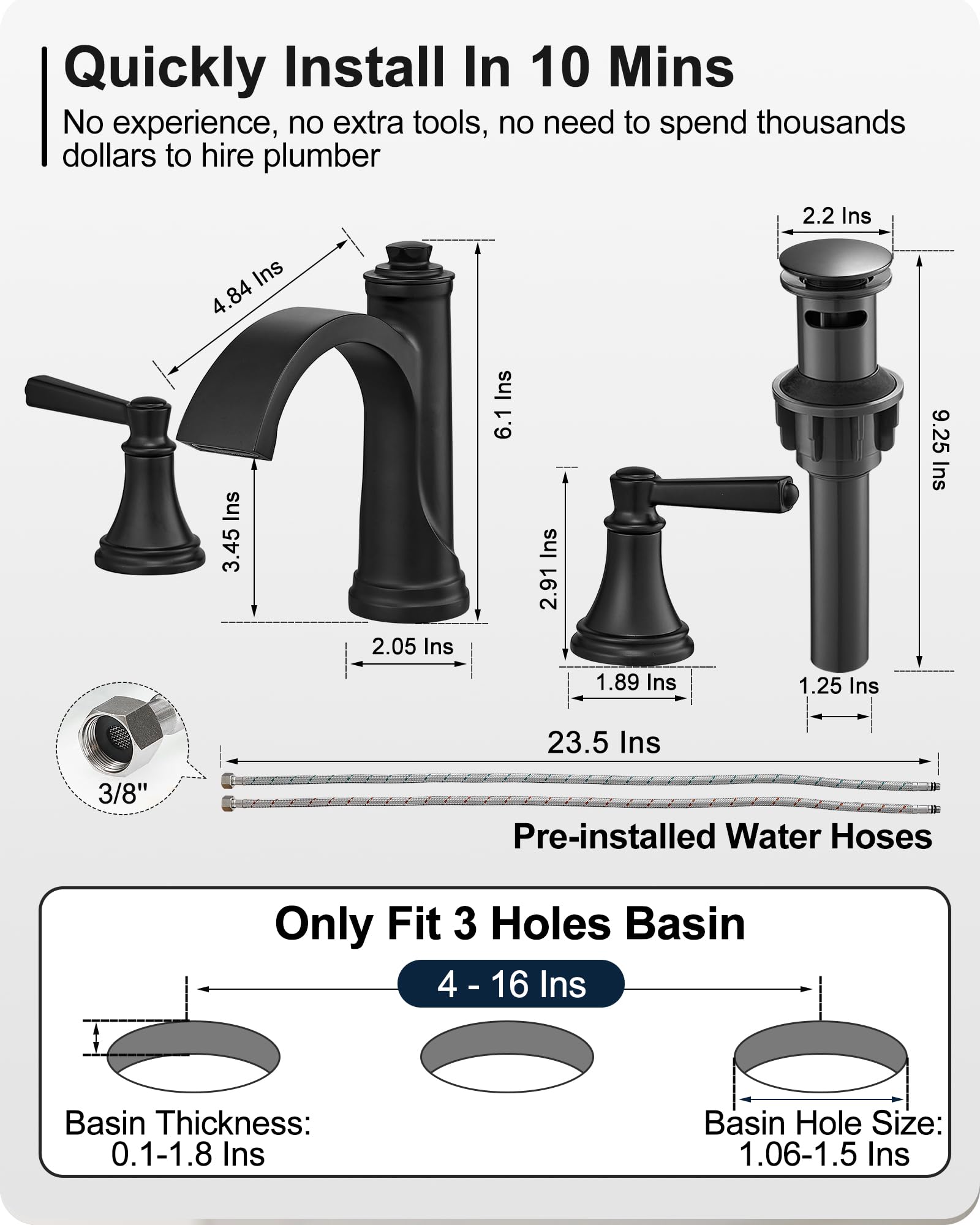 Heymytap snap-on connector provides a secure seal for reliable installation.