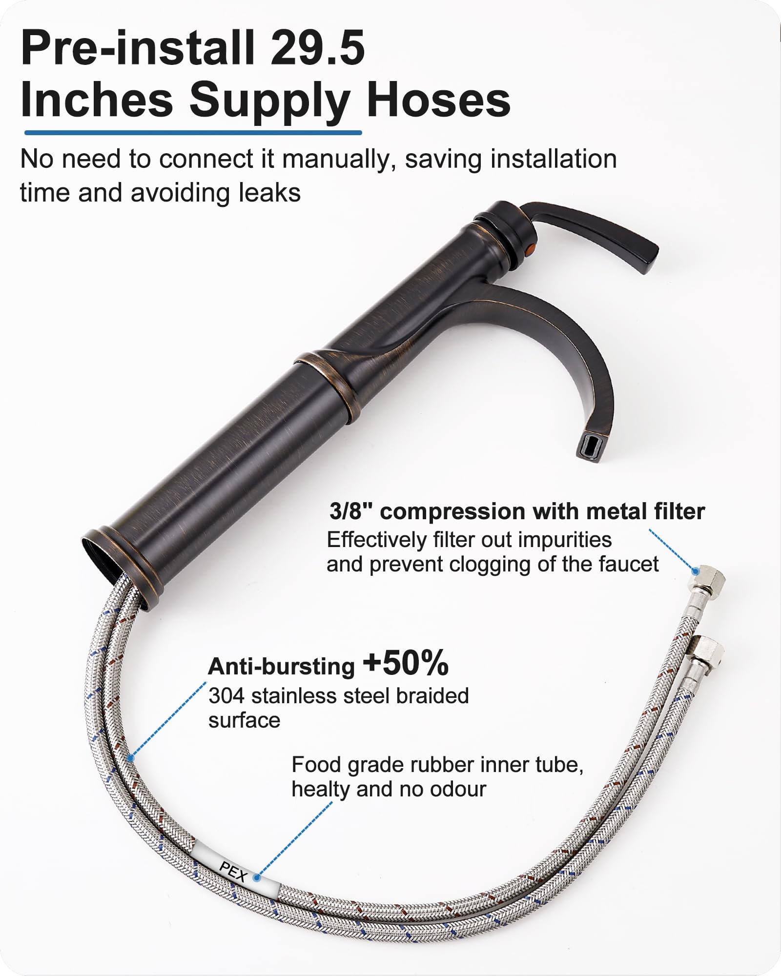 HEYMYTAP fits 1-hole vanities and above-counter basins