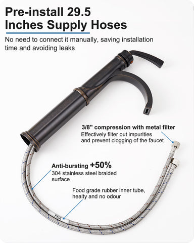 HEYMYTAP fits 1-hole vanities and above-counter basins
