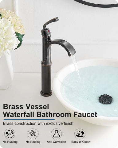 HEYMYTAP wide waterfall flow provides calm water for easy handwashing