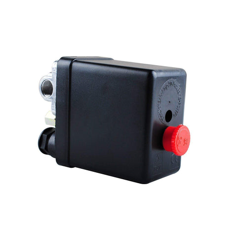 Heywood 240V, 16A rating supports 90-120 PSI for hobby compressors.