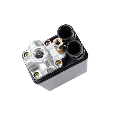 Heywood pressure switch side with inlet ports for versatile connections.