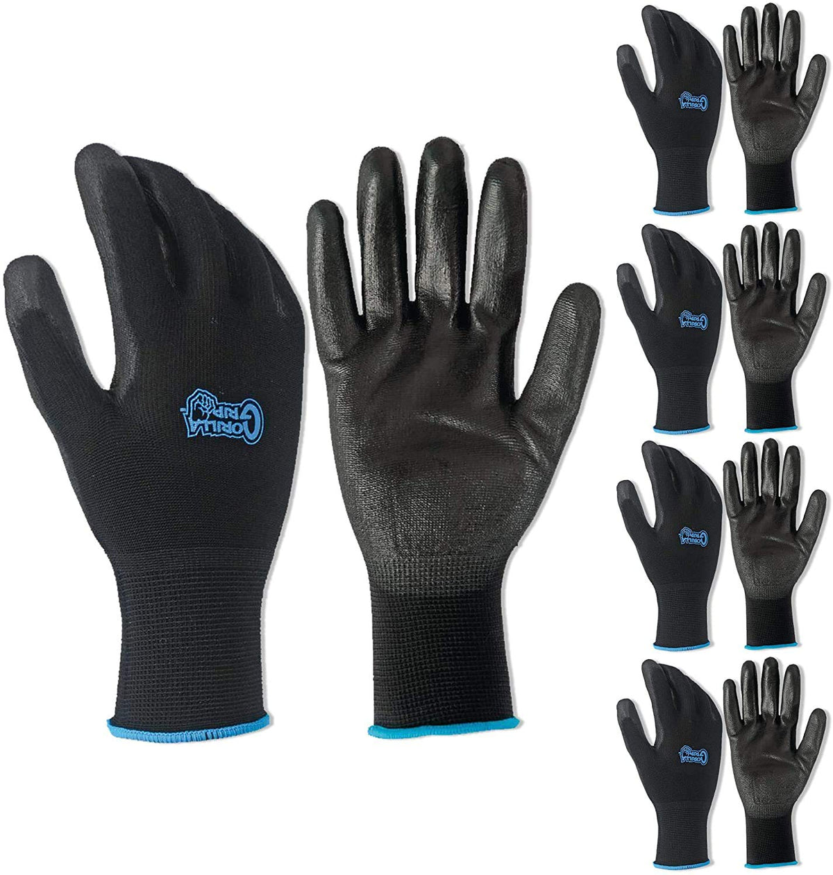 Heywood Gorilla Grip Gloves five-pack close-up shows secure palm grip for any task