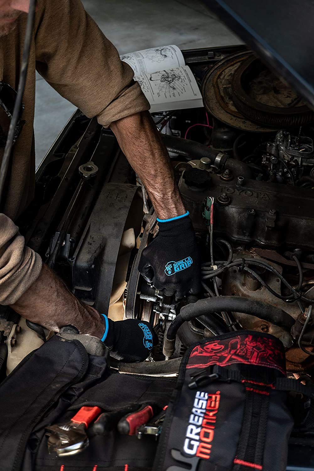 Heywood Gorilla Grip Gloves nylon construction highlights durable material and flexibility