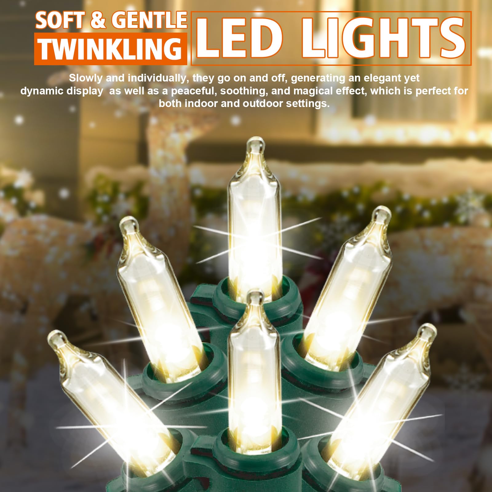 Heyworld warm white glow at 2500K adds candle like warmth to mantles.