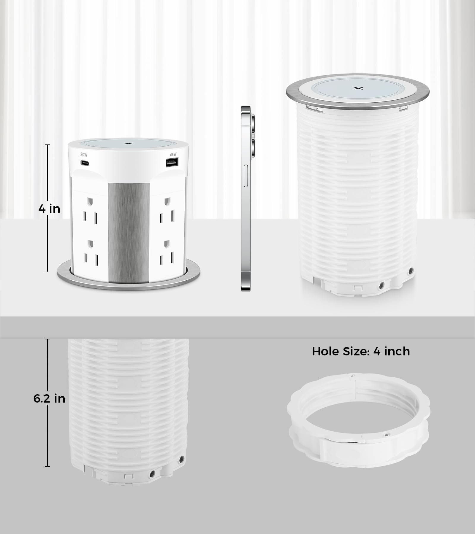 HEZI blue charging indicator light signaling active wireless charging
