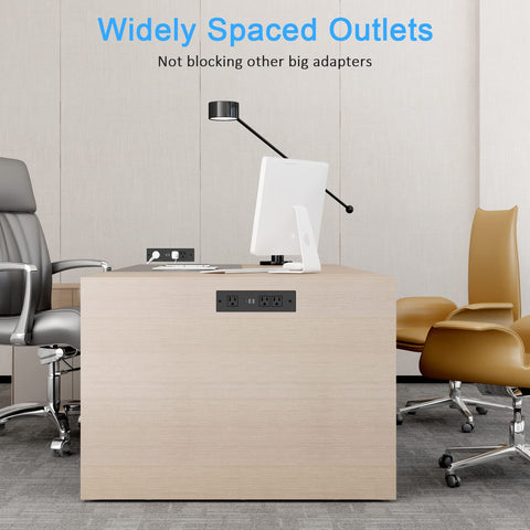 HEZI drawer-style outlet neatly tucked into furniture.