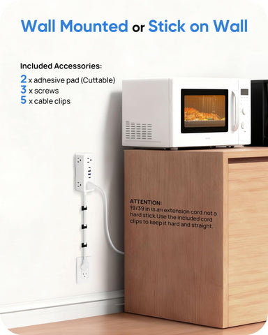 HEZI 6 AC outlets and 4 USB ports for multiple devices