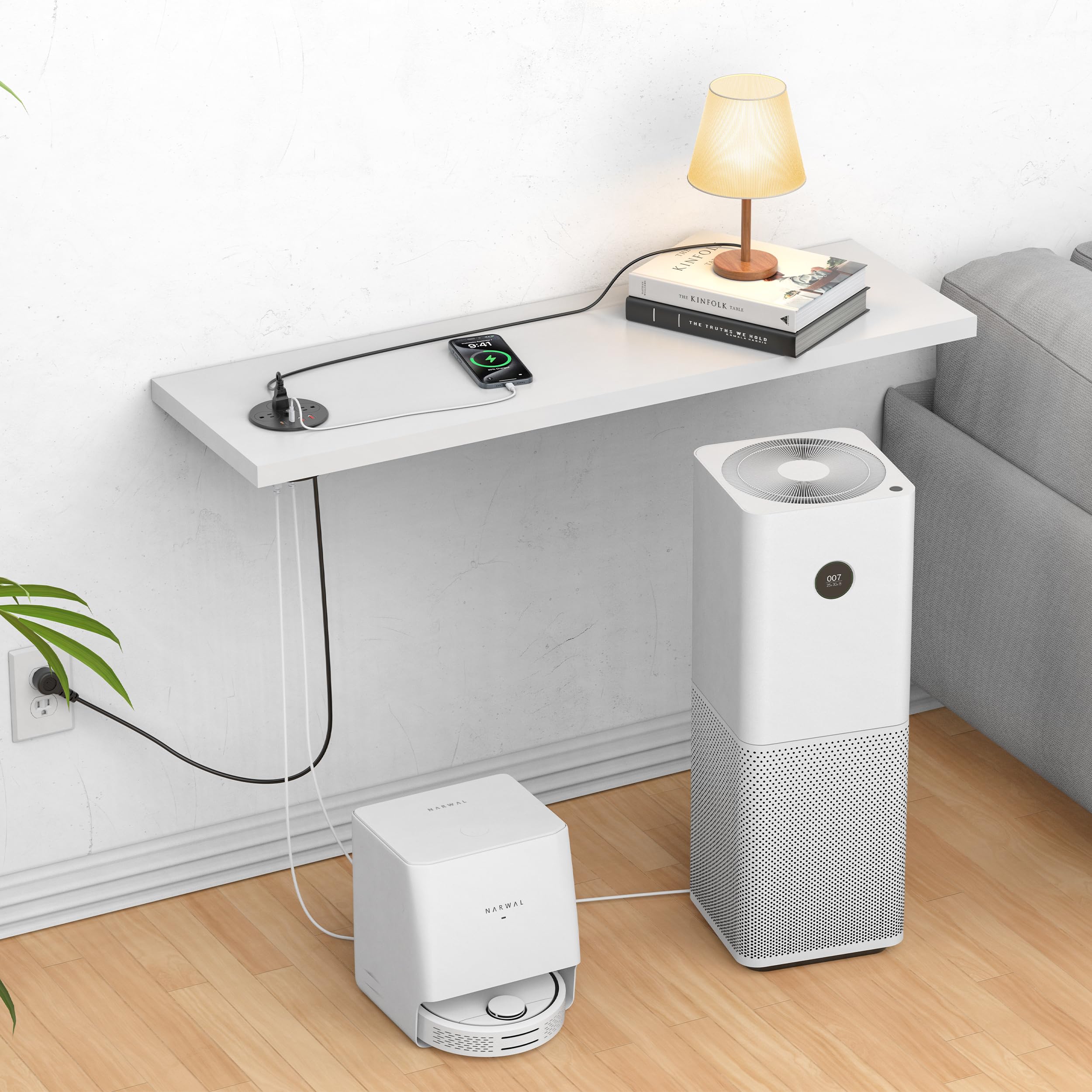 HEZI compact black design blends with modern desks.
