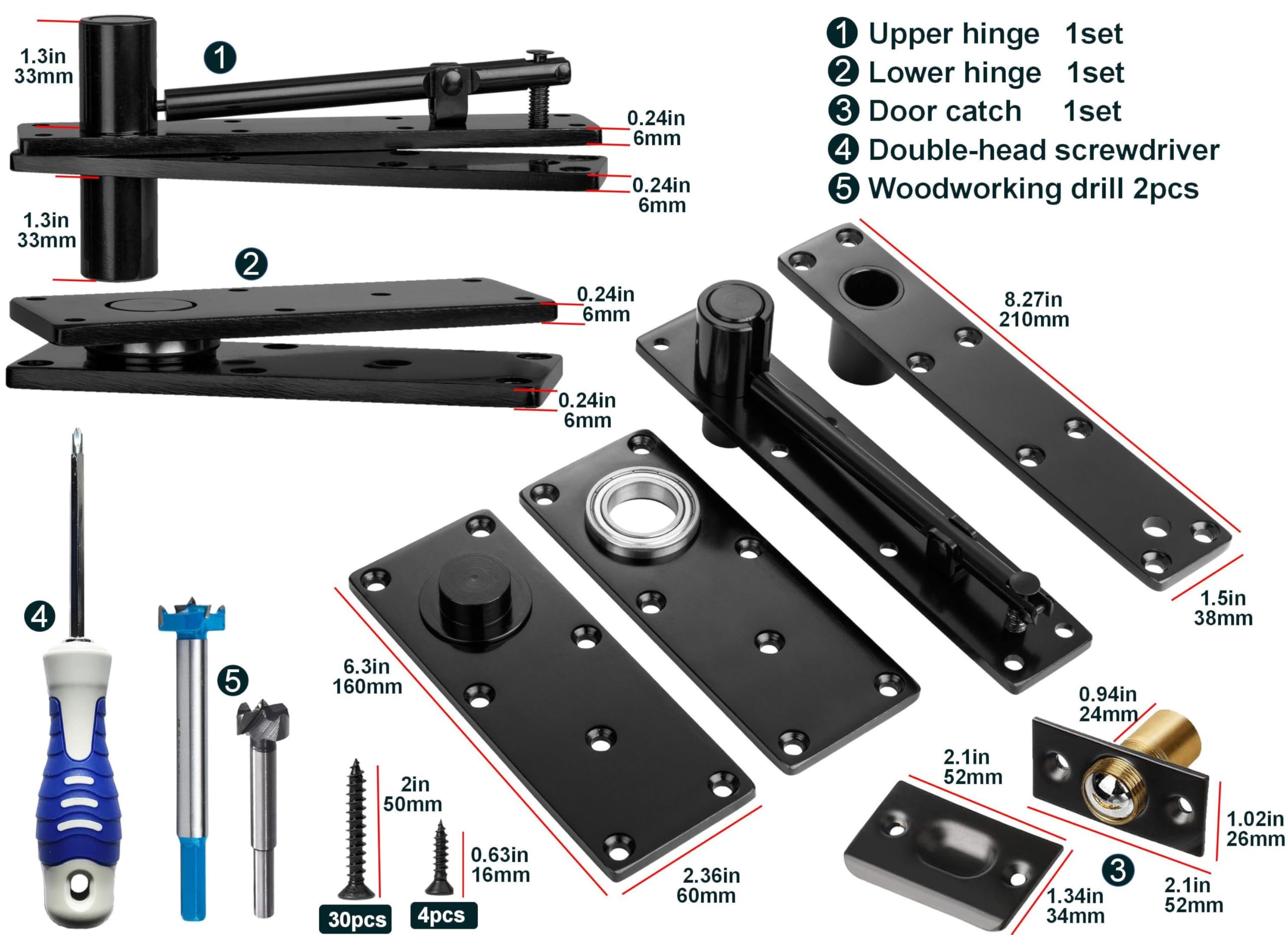 HFCENXIE 360-degree pivot demonstrating full movement for secret bookcase doors
