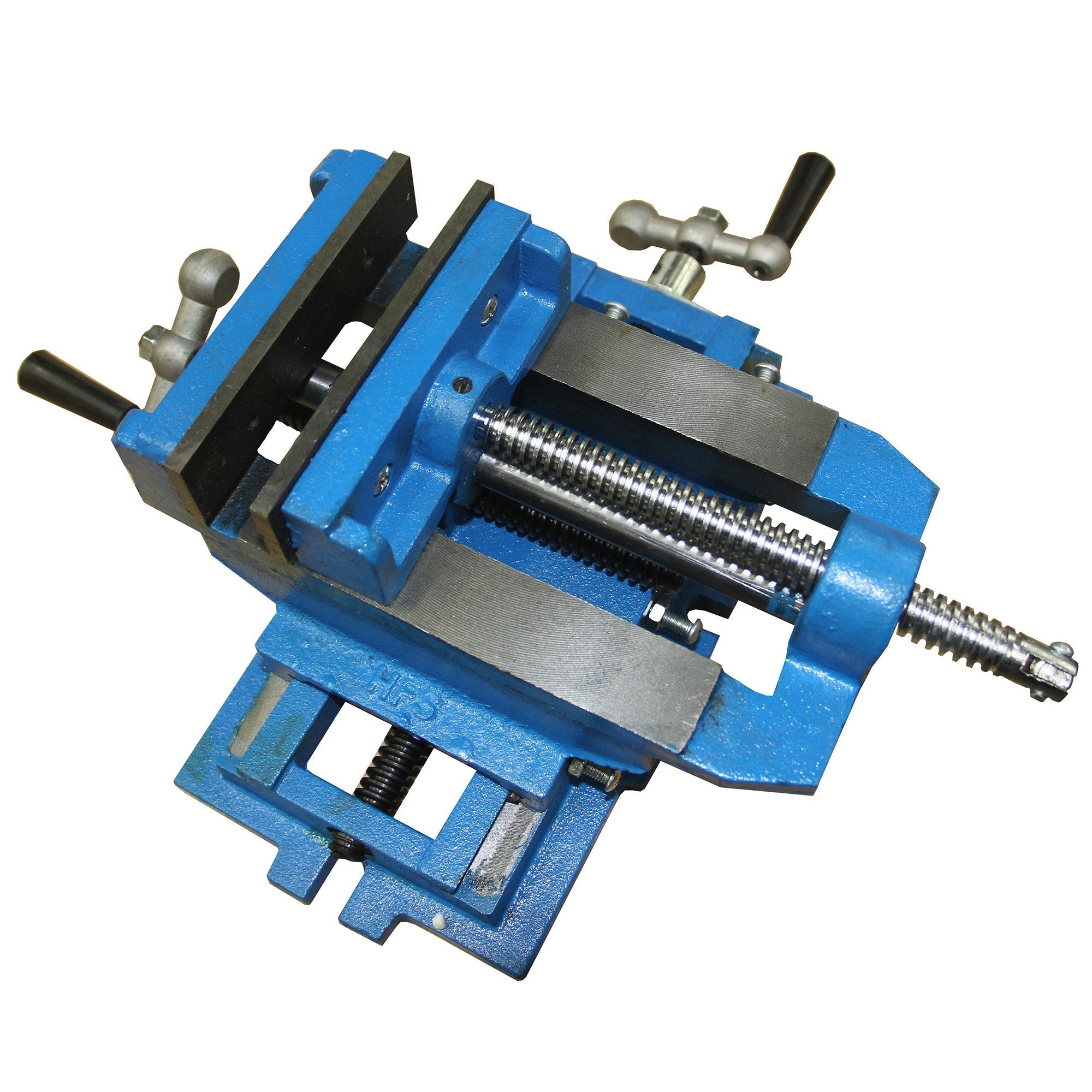 HFS 2-Way 4-Inch Drill Press Vise assembled showcases complete setup for milling