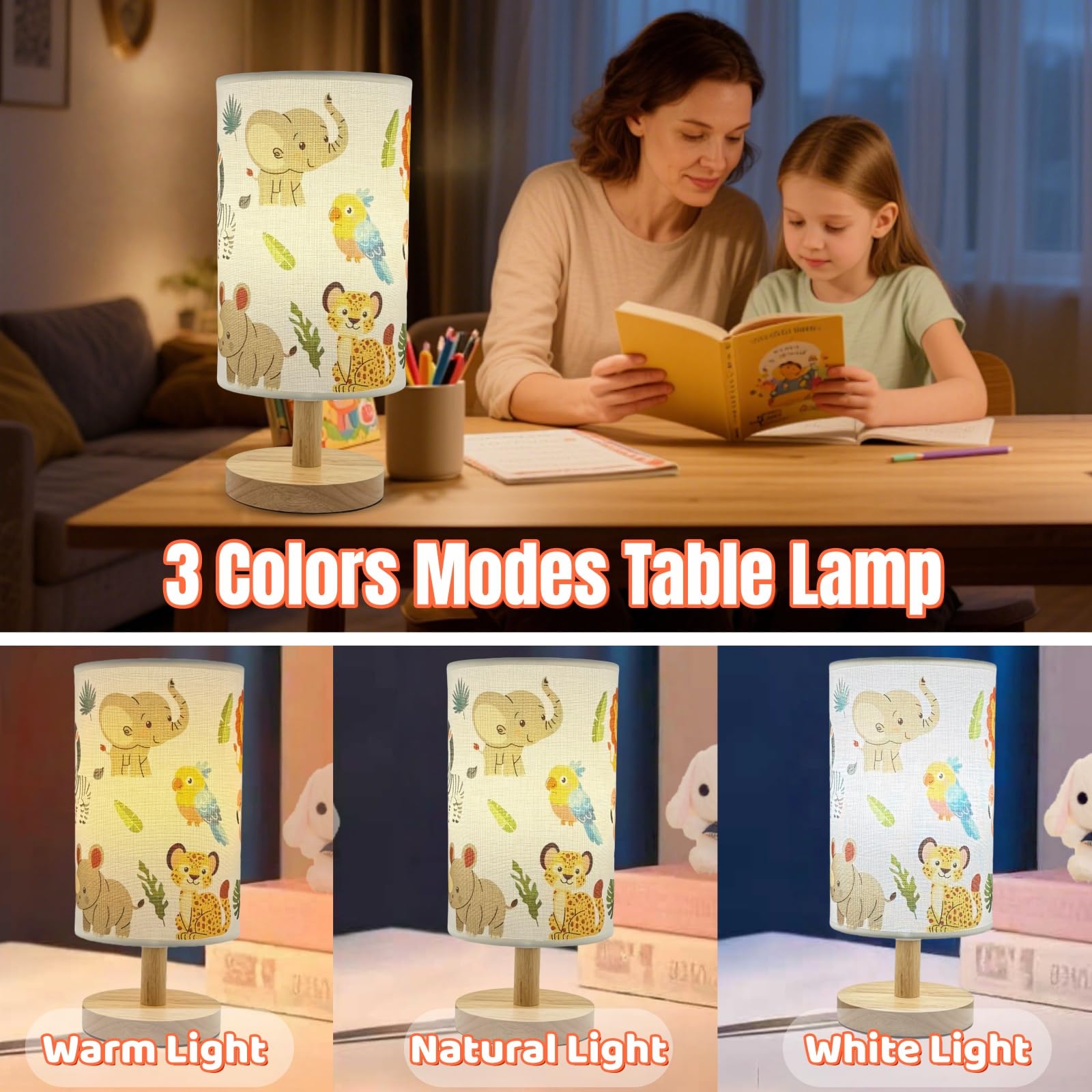 HFYCENYAN elephant-pattern lamp sparks imagination during playtime.