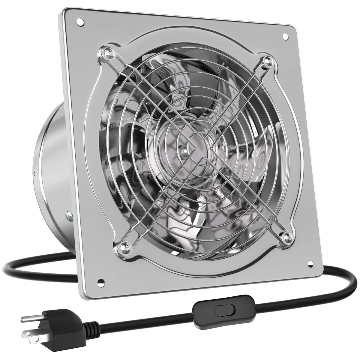 HG Power 6-Inch Exhaust Fan front view shows compact design with strong airflow for quick odor relief