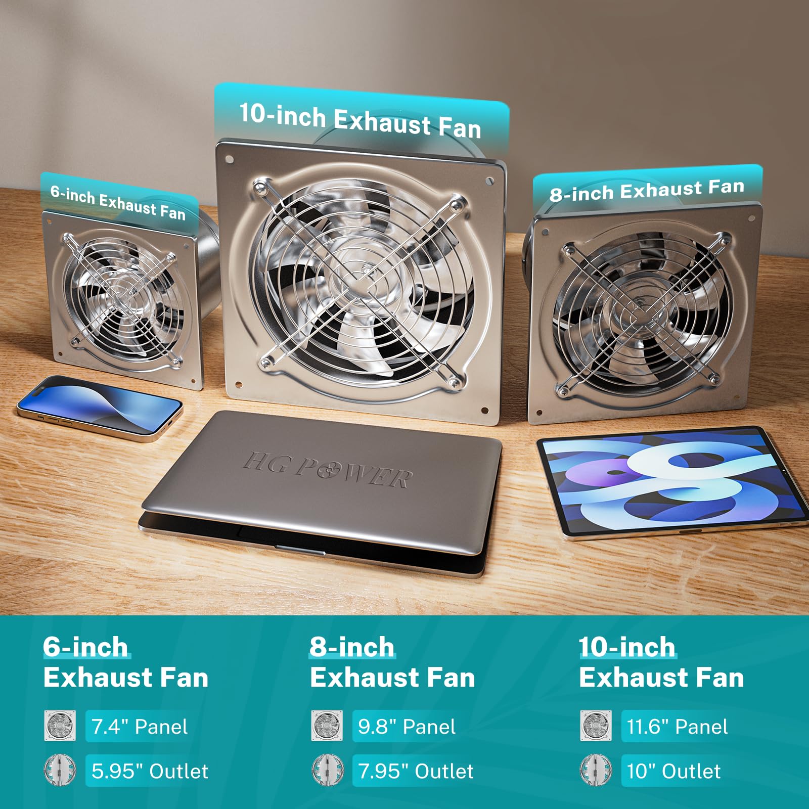 HG Power 6-Inch Exhaust Fan garage use improves air circulation and comfort