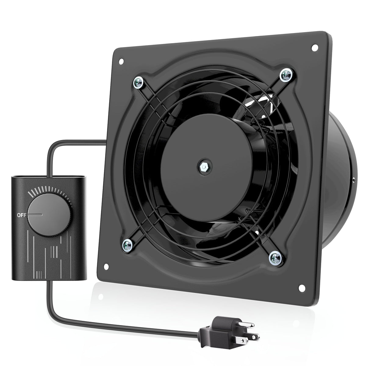 HG Power 6-inch exhaust fan with speed control demonstrates precise airflow.