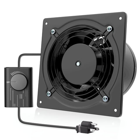 HG Power 6-inch exhaust fan with speed control demonstrates precise airflow.