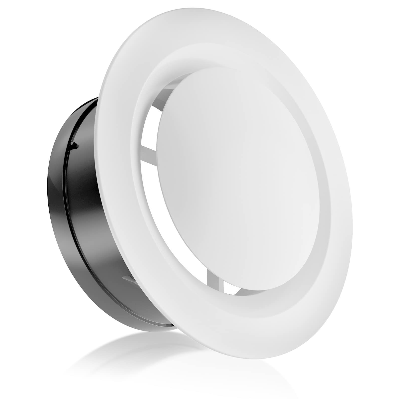 HG Power 6-inch soffit vent flange opening shows precise fit for ceilings