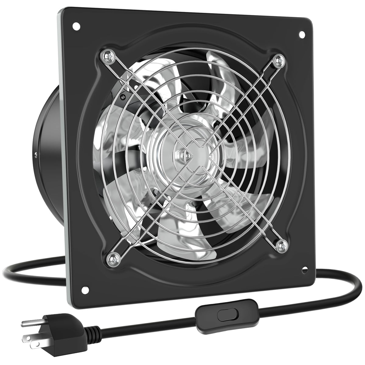HG Power 8-inch exhaust fan front view improves air circulation.