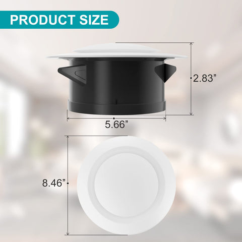 HG Power ABS ceiling vent panel diameter 8.26 inches enables flexible installation