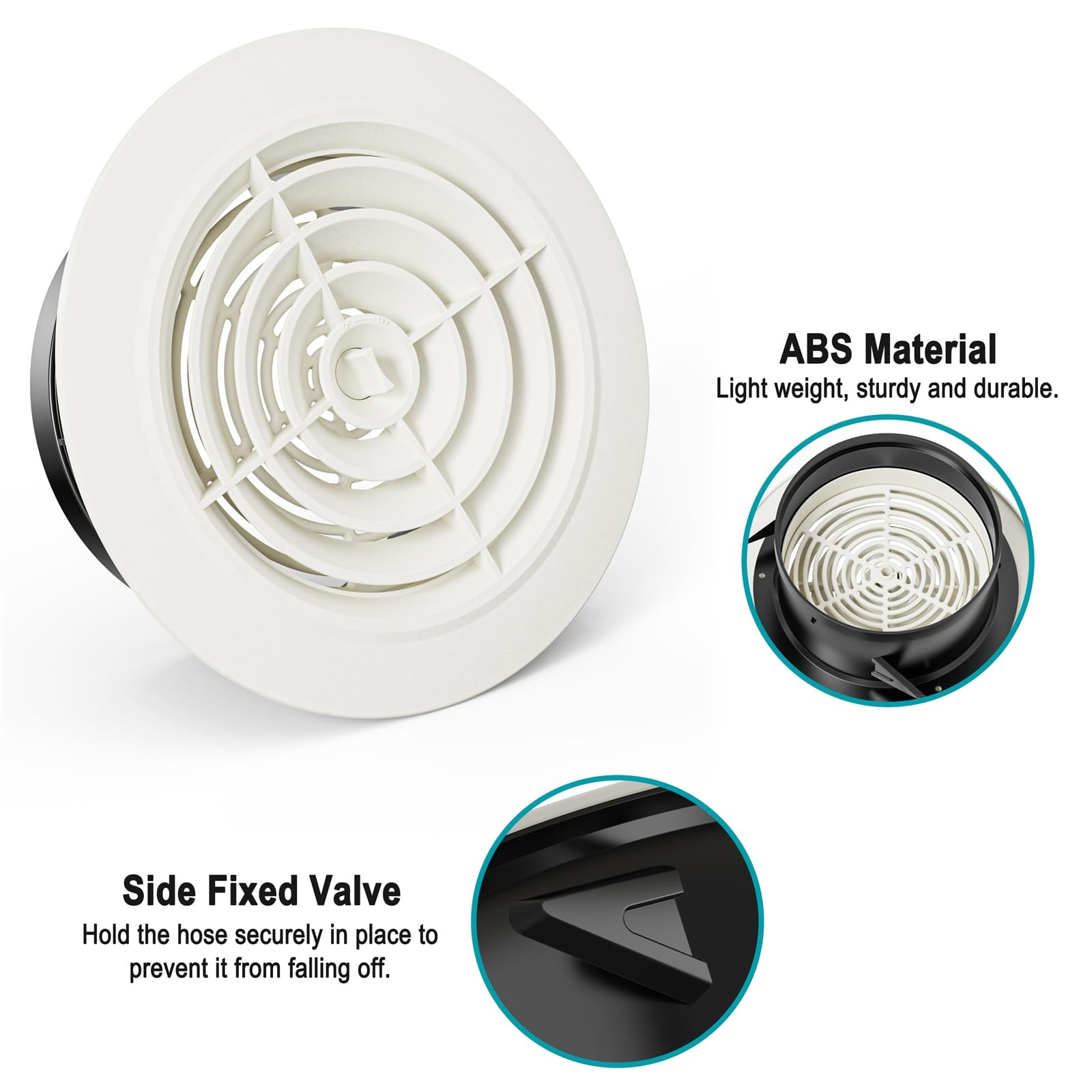 HG Power vent cover on wall or ceiling, showing flexible installation.