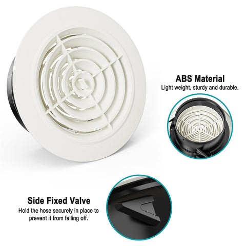 HG Power vent cover on wall or ceiling, showing flexible installation.