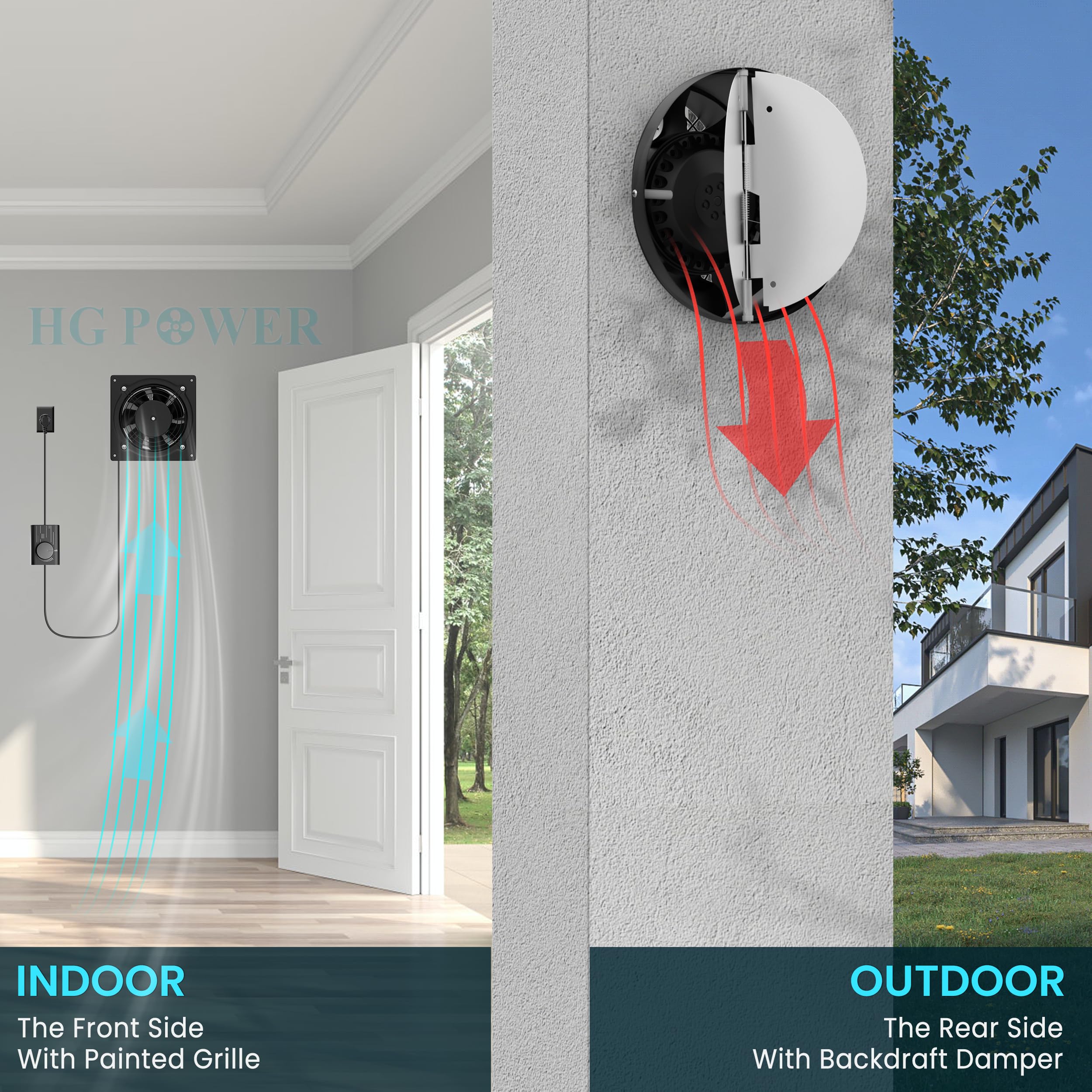 HG Power vent fan ready for attic or garage ventilation.