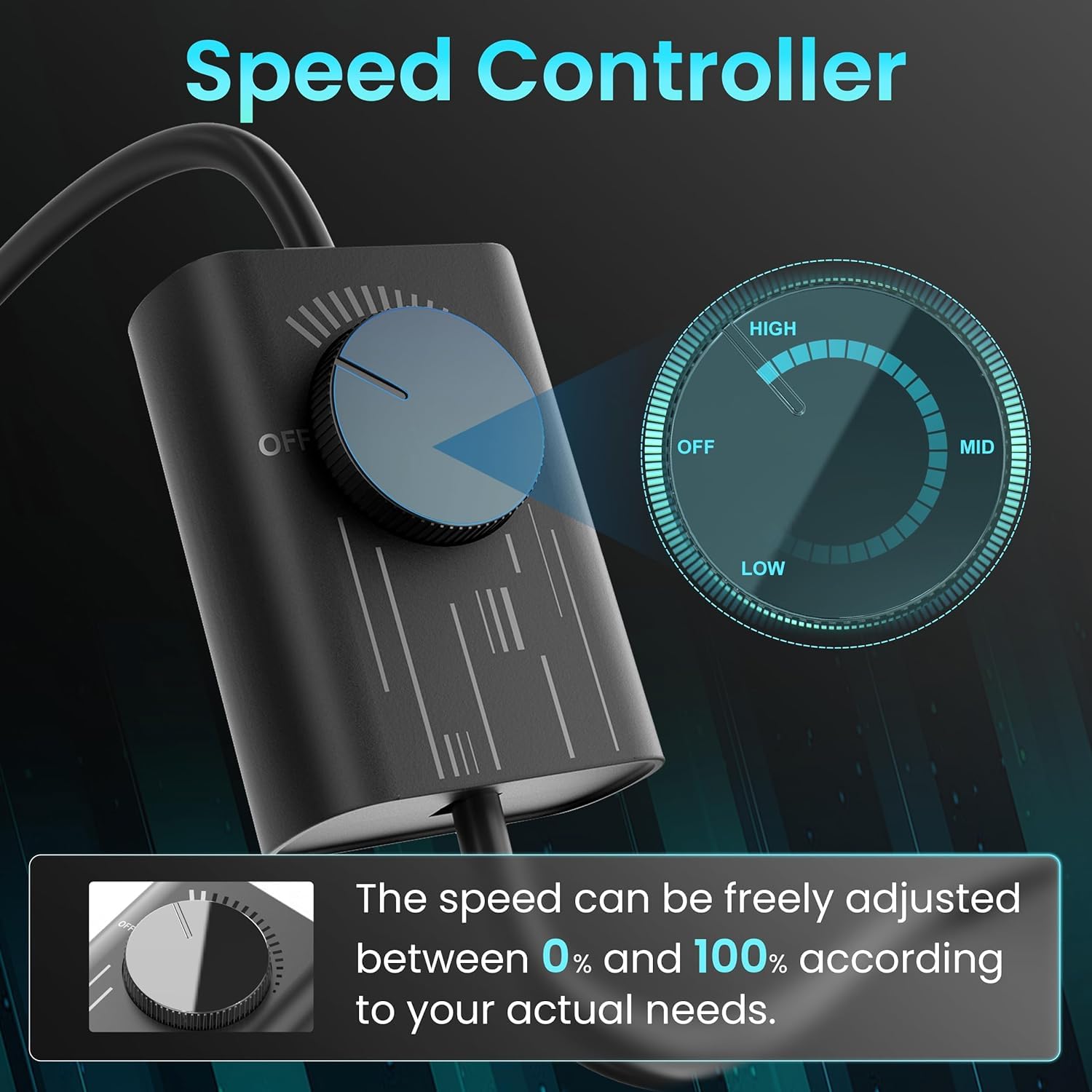 HG Power infinity speed controller allows precise airflow adjustment