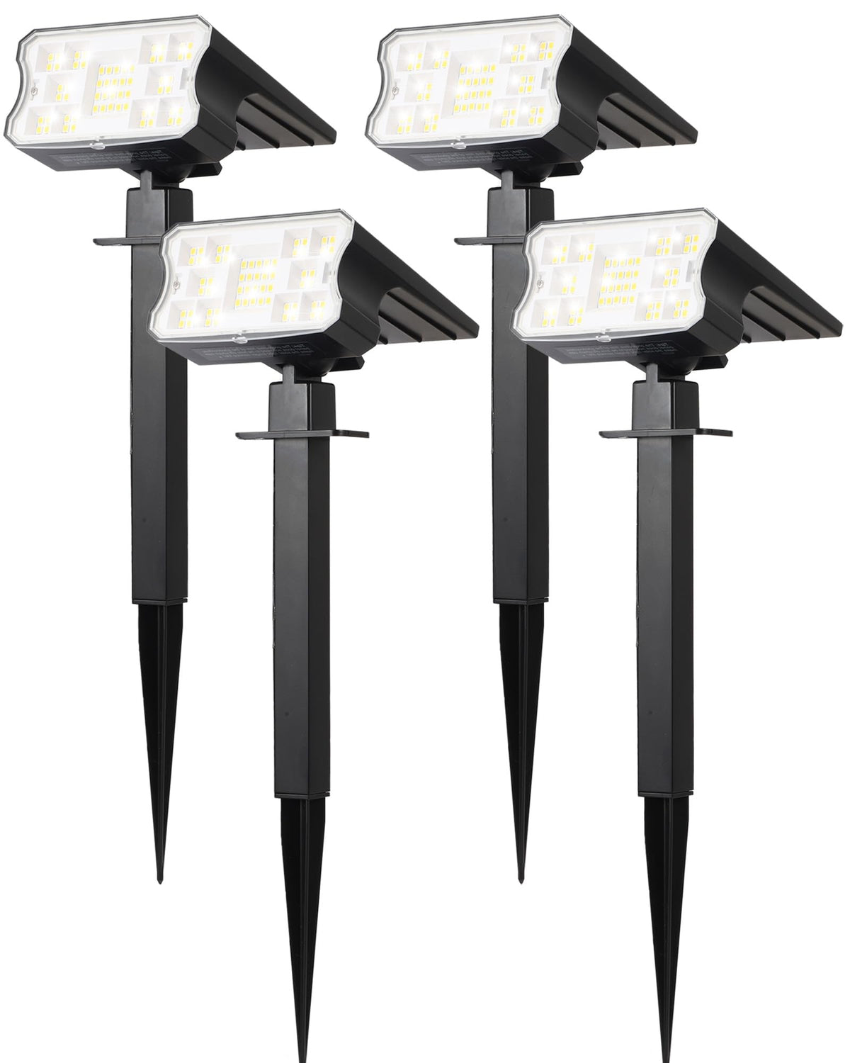 HGGH solar lights outdoors with 60 LEDs for bright path lighting