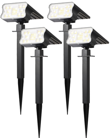 HGGH solar lights outdoors with 60 LEDs for bright path lighting