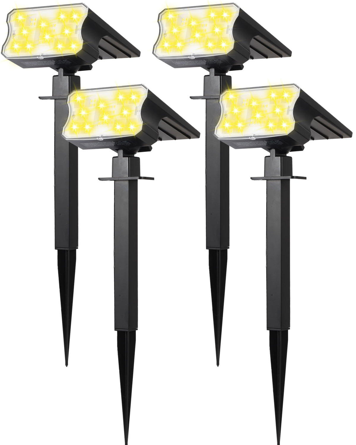 HGGH Solar Lights Outdoor IP67 design for all-weather wall mounting