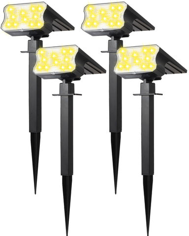 HGGH Solar Lights Outdoor IP67 design for all-weather wall mounting