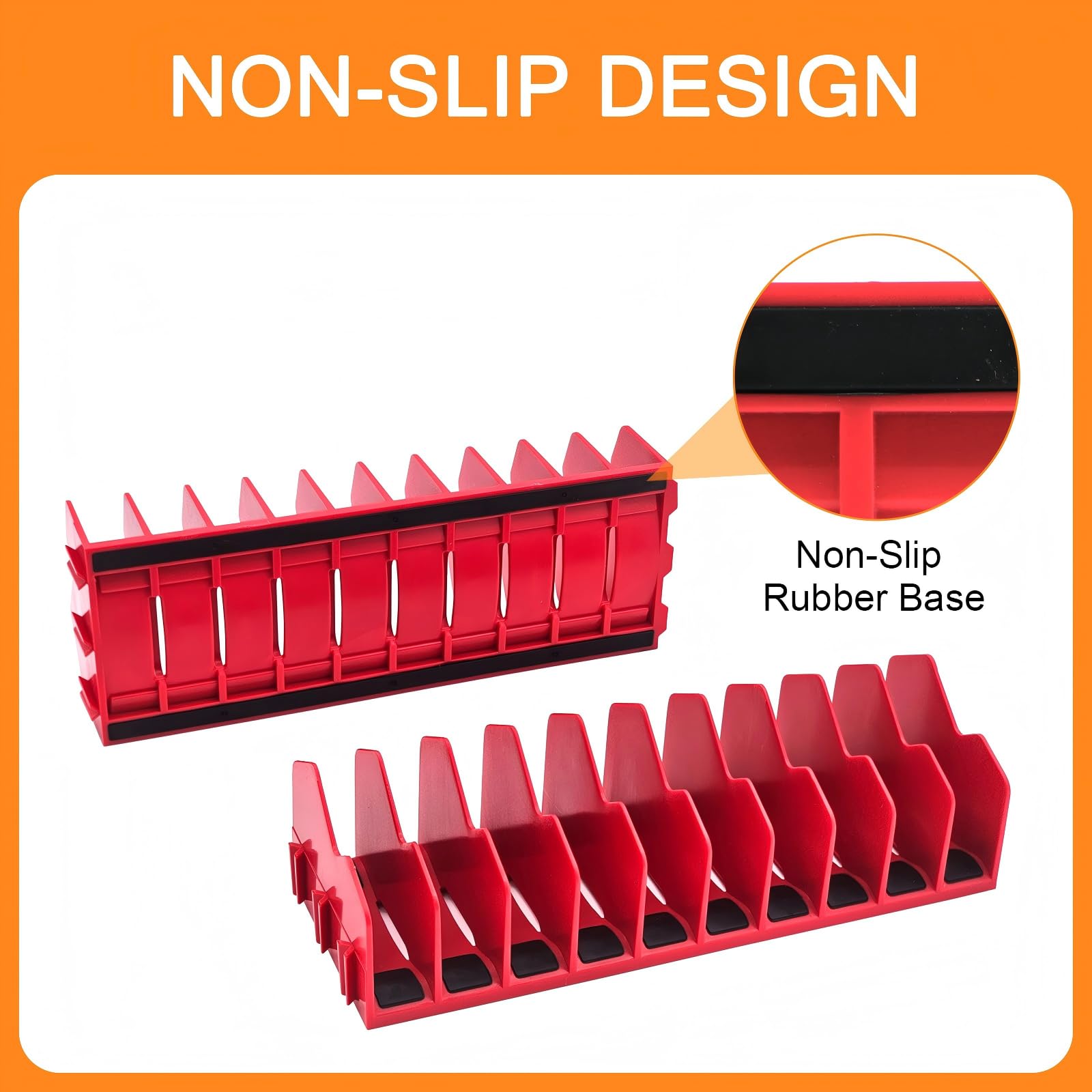 HGSKEO non-slip base keeps tools steady during transport.