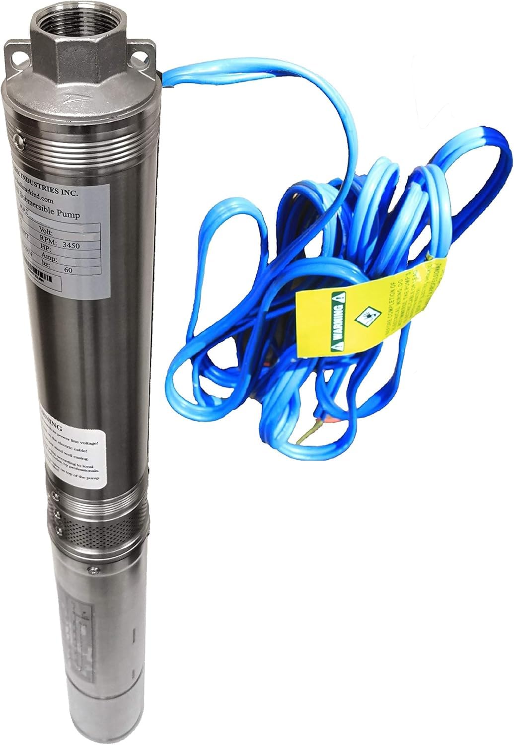 HHallmark Deep Well Submersible Pump exterior in stainless steel for durability
