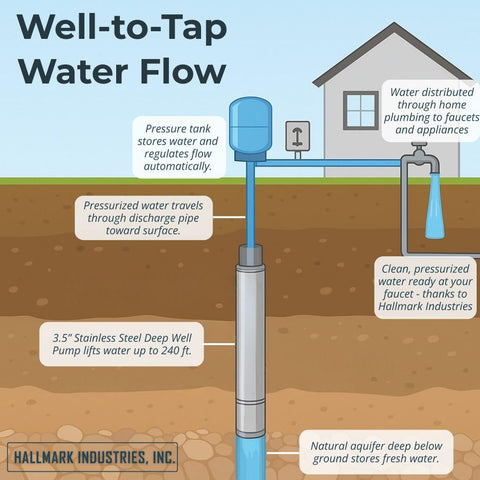 HHallmark Deep Well Submersible Pump submerged installation suitable for deep wells