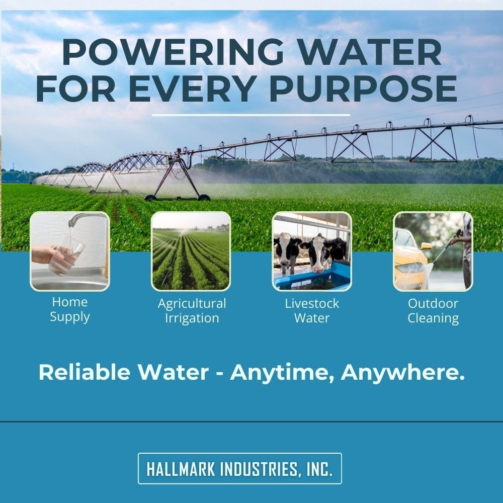 HHallmark Deep Well Submersible Pump top view highlights mounting interface
