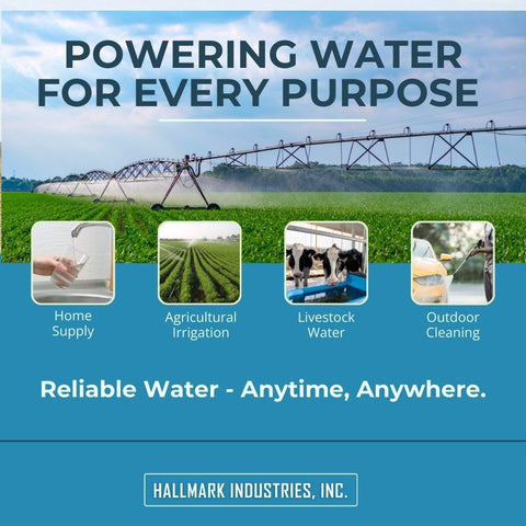 HHallmark Deep Well Submersible Pump top view highlights mounting interface