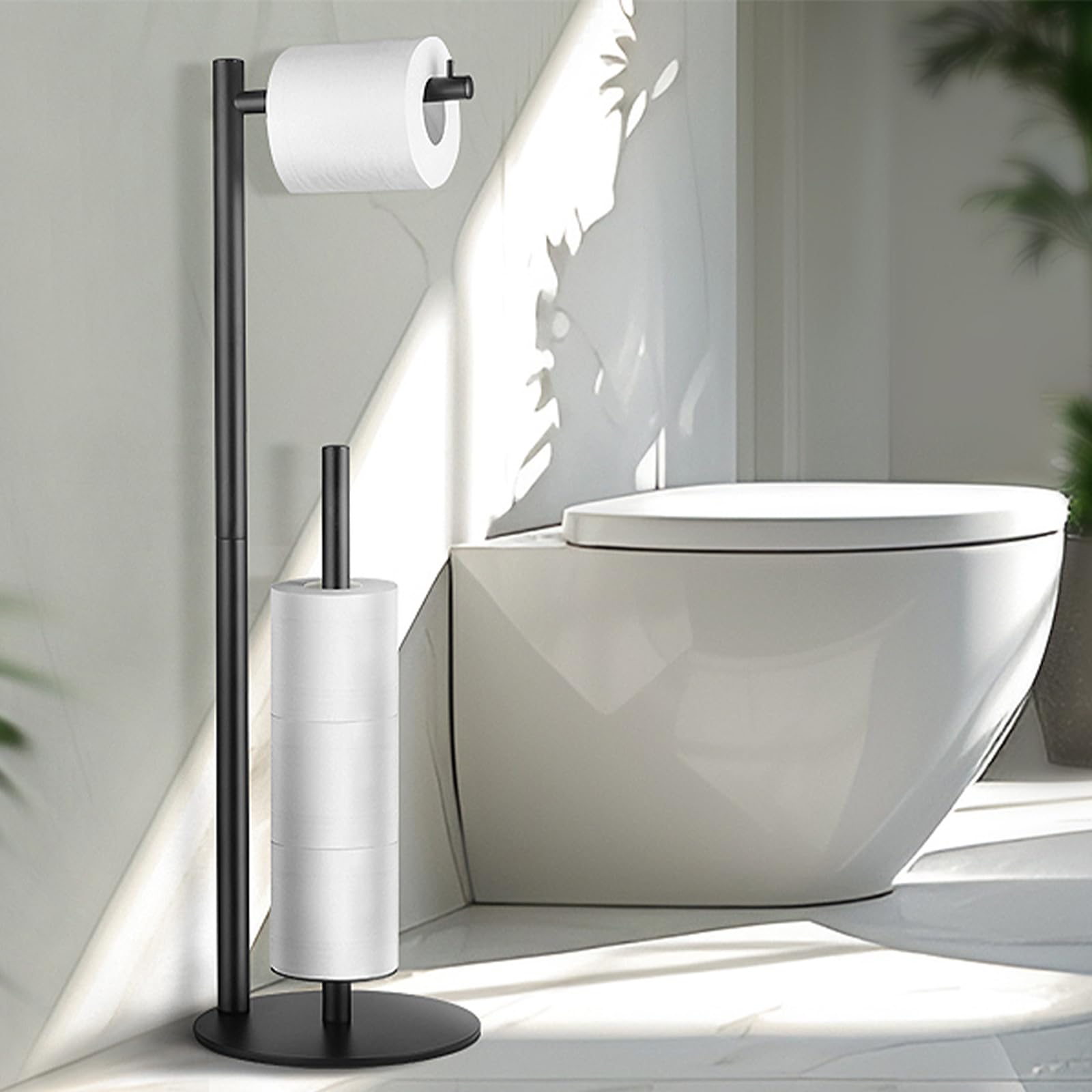 HHAOLUDUO 4-roll capacity keeps rolls ready for family use.