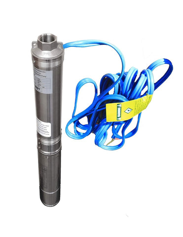 H Hallmark Deep Well Submersible Pump front view shows durable stainless steel body